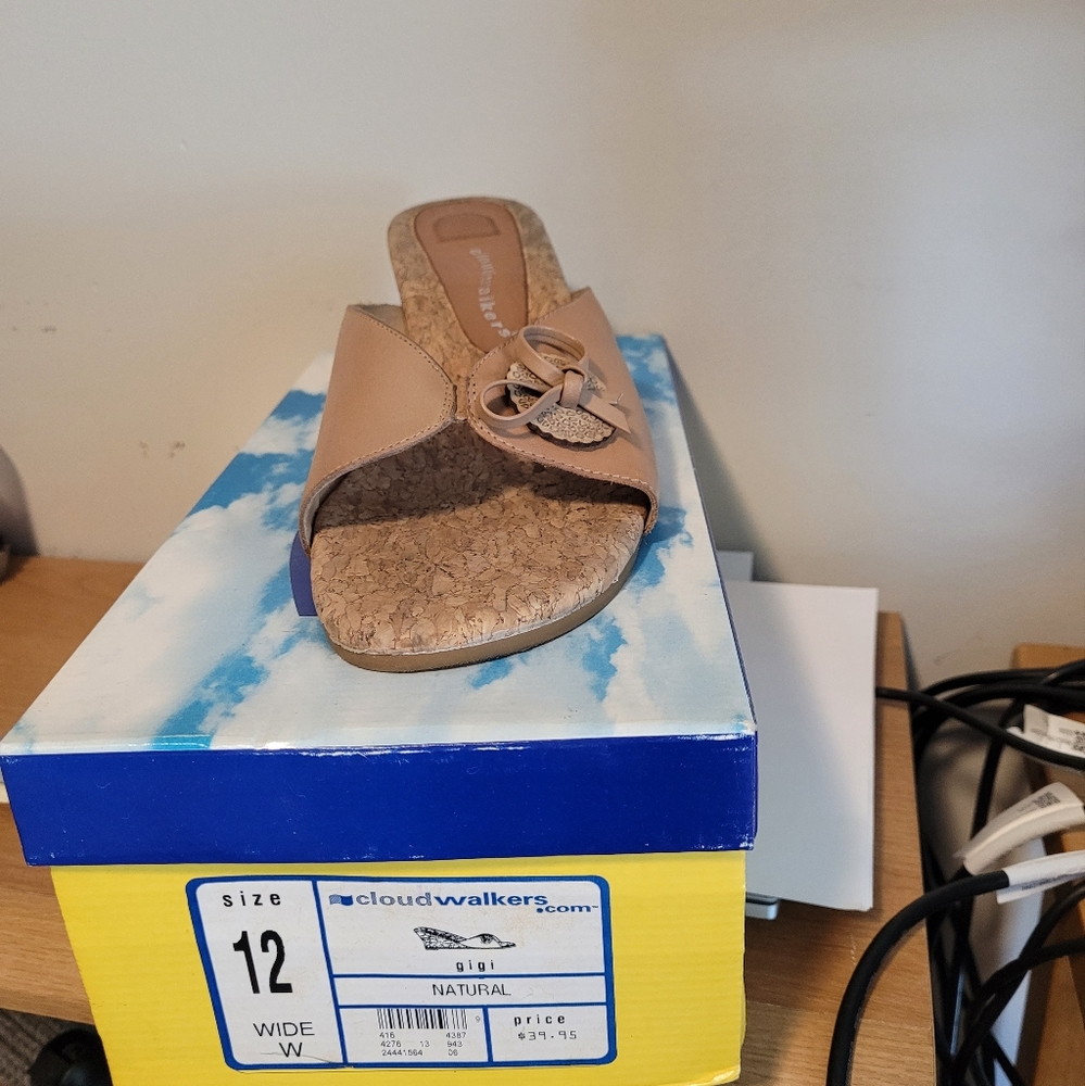 Brown wedge sandle